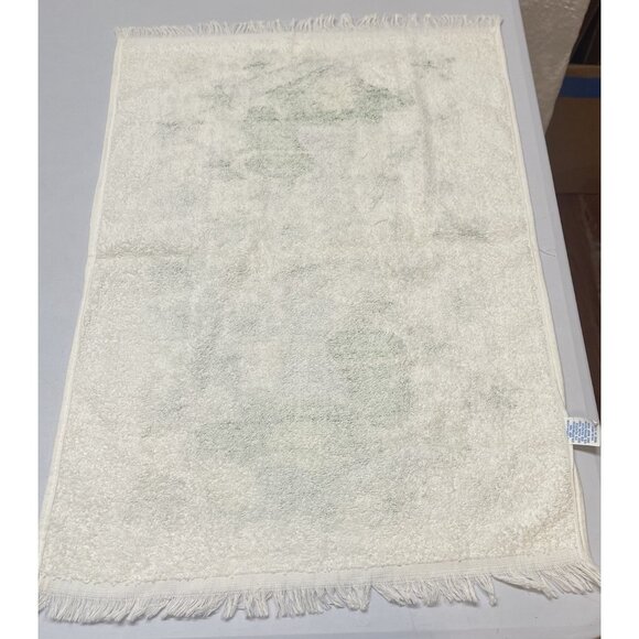 Vintage MCM Mushroom Vegetable Kitchen Hand Towel Made In USA Blue - Picture 4 of 4